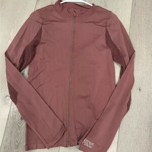 PINK Victoria's Secret Women's Mauve Mesh Full Zip Jacket